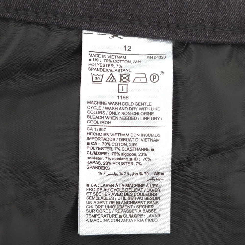 Old Navy Women Pants Pixie 12 Dark Gray Ankle Skinny Stretch Business Casual - Picture 6 of 11